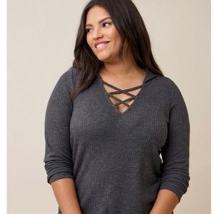 Torrid gray top size 5
